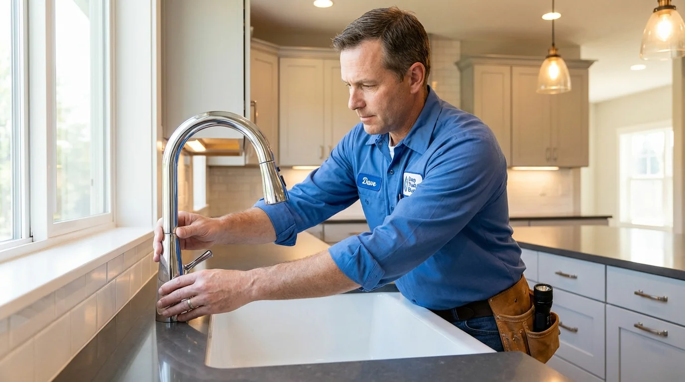 Kitchen faucet installation by Johns Plumbing LLC in Beardstown