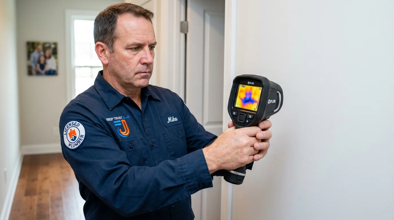 Thermal imaging leak detection by Johns Plumbing LLC in Beardstown